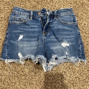Flying Monkey Blue Distressed Jean Shorts